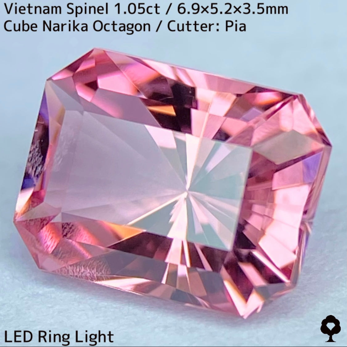 Spinel 1.056ct / Vietnam / Cube Narika "Made form rough stone”