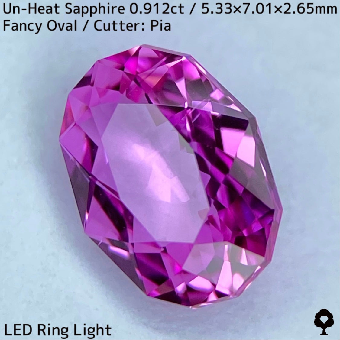0.912ct unheated sapphire from Madagascar ★ A rare unheated pink with beautiful crystals and good color retention