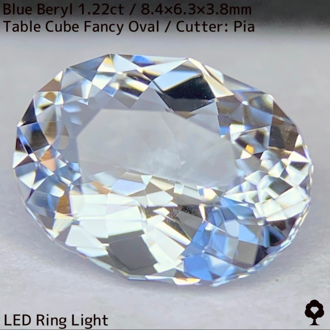 Blue beryl (Masichet) 1.22ct ★ Near colorless, incredibly transparent and sparkling beautiful crystal