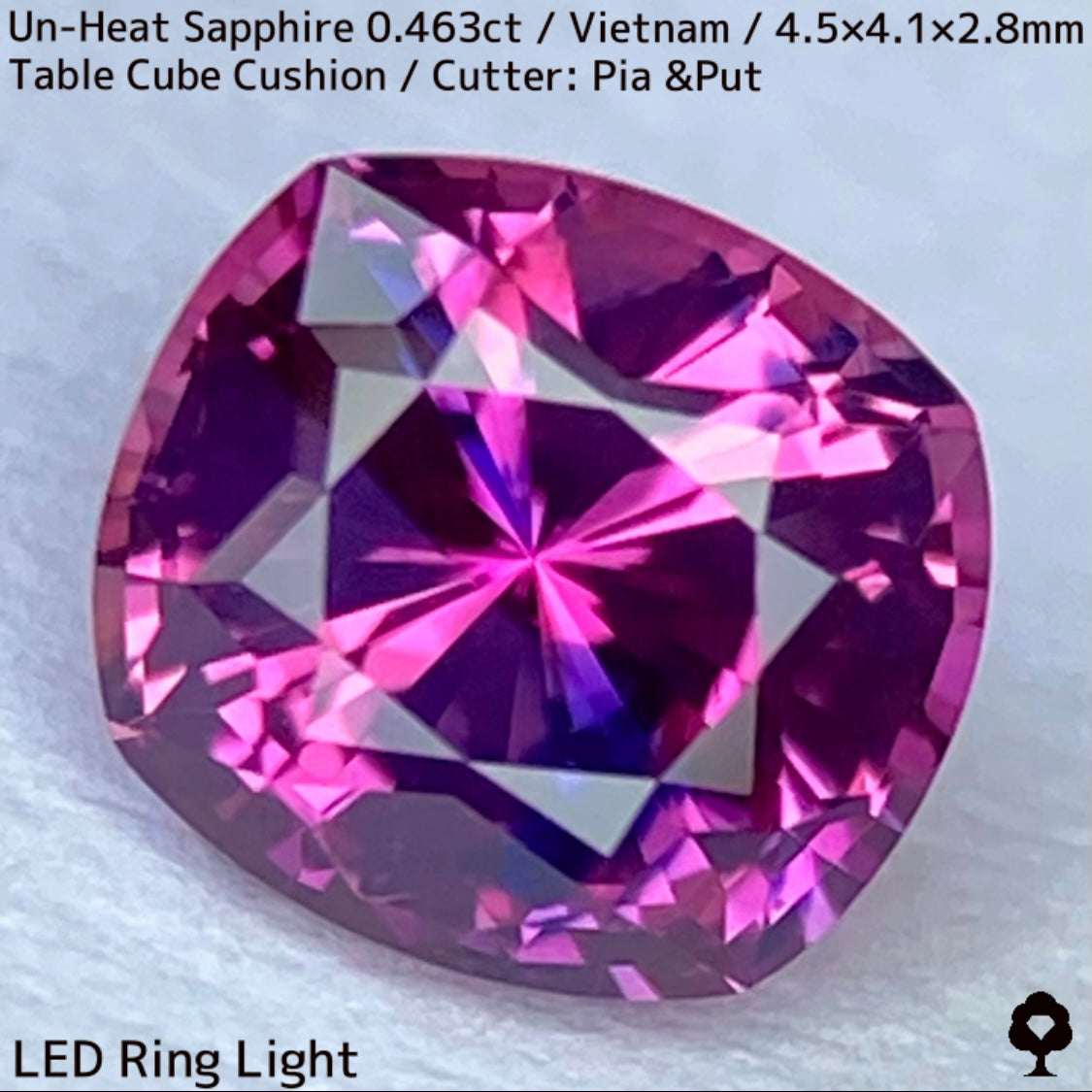 0.463ct unheated sapphire from Vietnam ★ Beautiful purplish pink like a Windsor sapphire, packed with the charm of Vietnamese sapphires