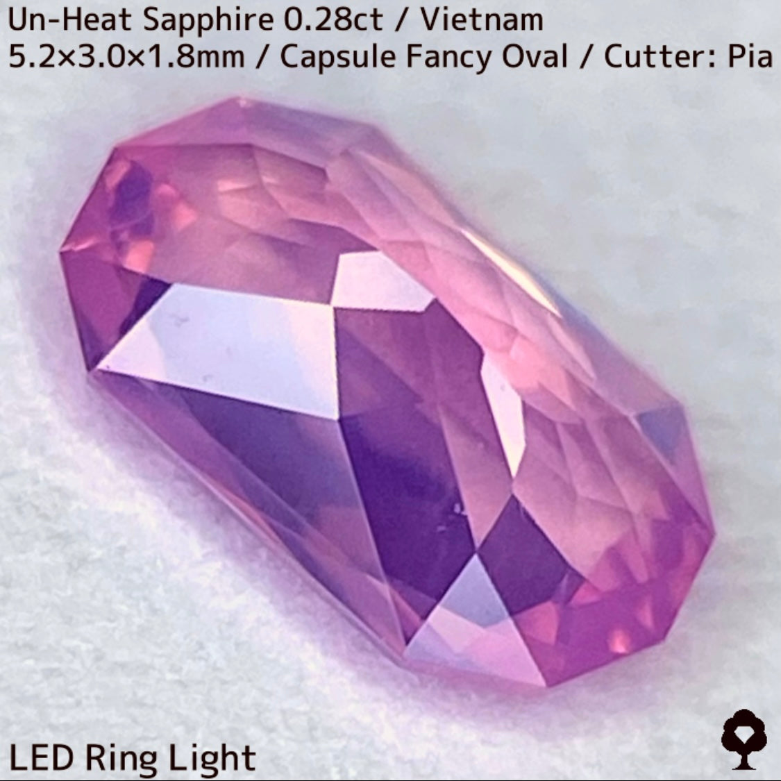0.286ct unheated Vietnamese sapphire ★ From the silky pink that is synonymous with Vietnamese sapphires to a neon gold sparkle