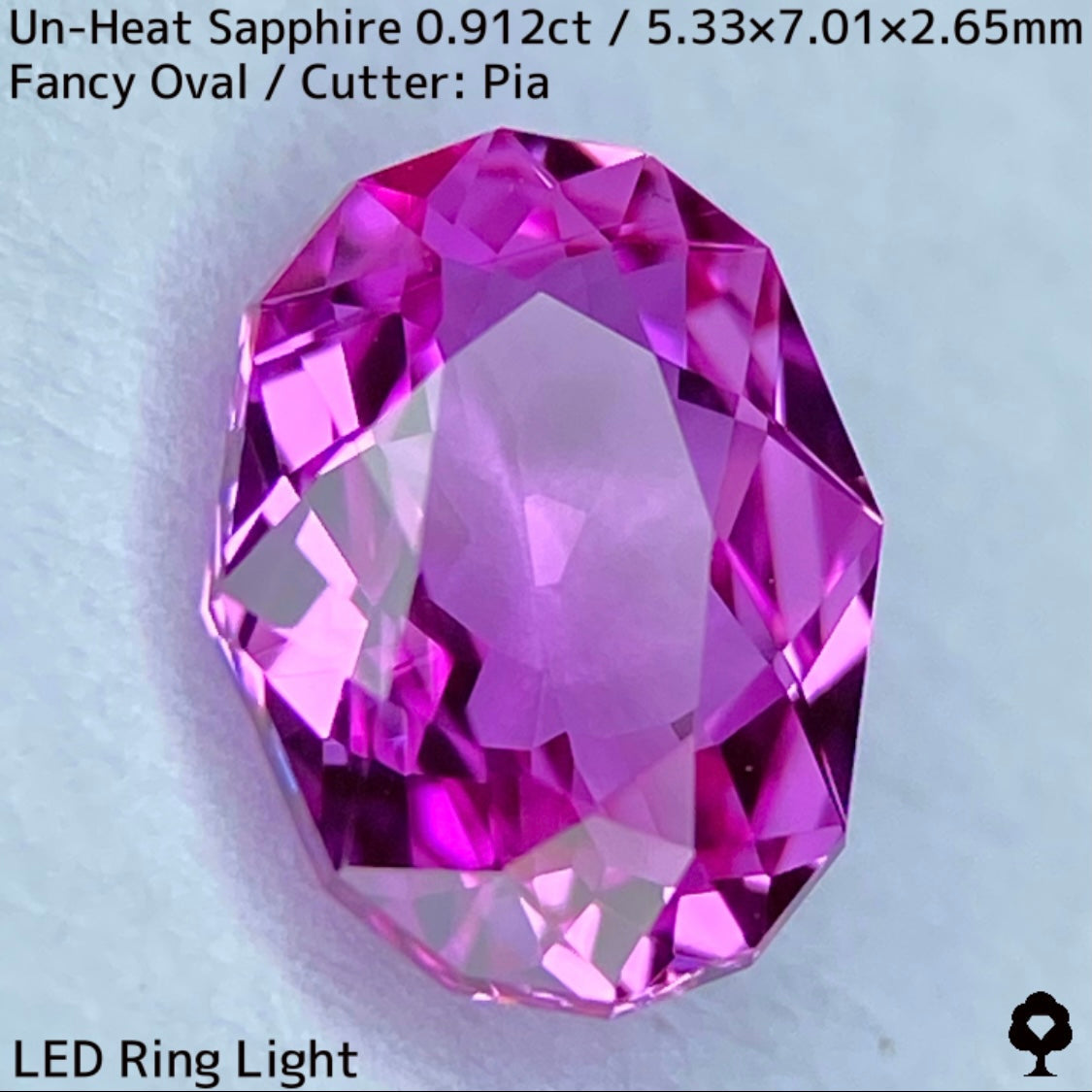 0.912ct unheated sapphire from Madagascar ★ A rare unheated pink with beautiful crystals and good color retention