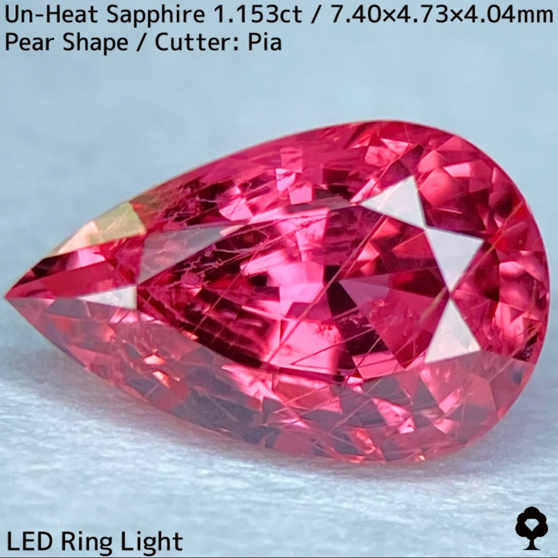1.153ct unheated sapphire from Tanzania. Exquisite color and interesting needle inclusions like ruby, padparads, and impales.