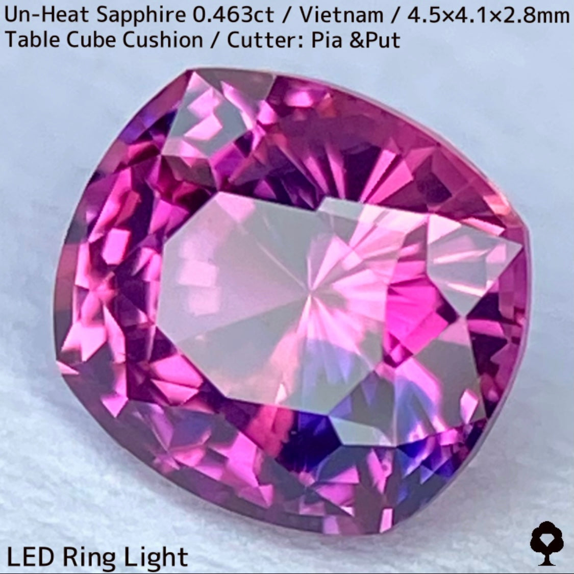 0.463ct unheated sapphire from Vietnam ★ Beautiful purplish pink like a Windsor sapphire, packed with the charm of Vietnamese sapphires