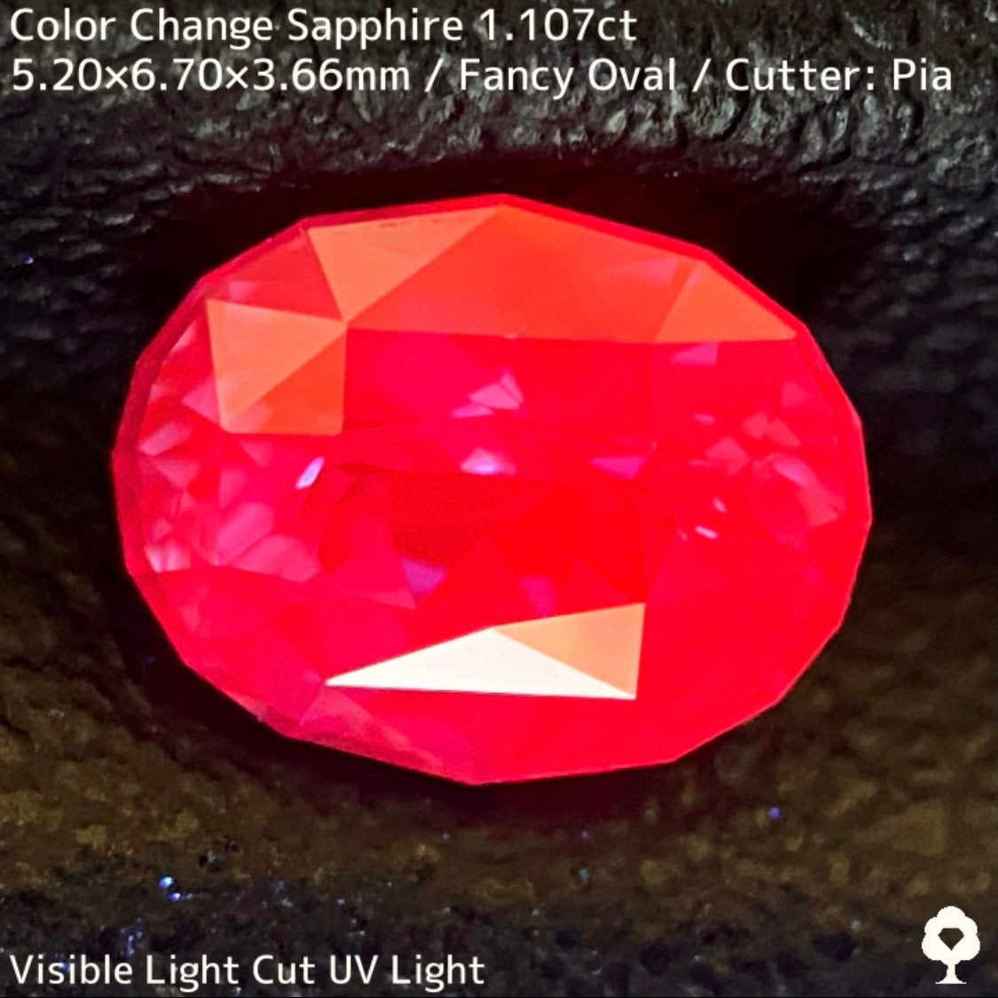 Tanzania color change sapphire 1.107ct ★ Beautiful color change multicolor crystal with a mix of blue, purple, and greenish blue
