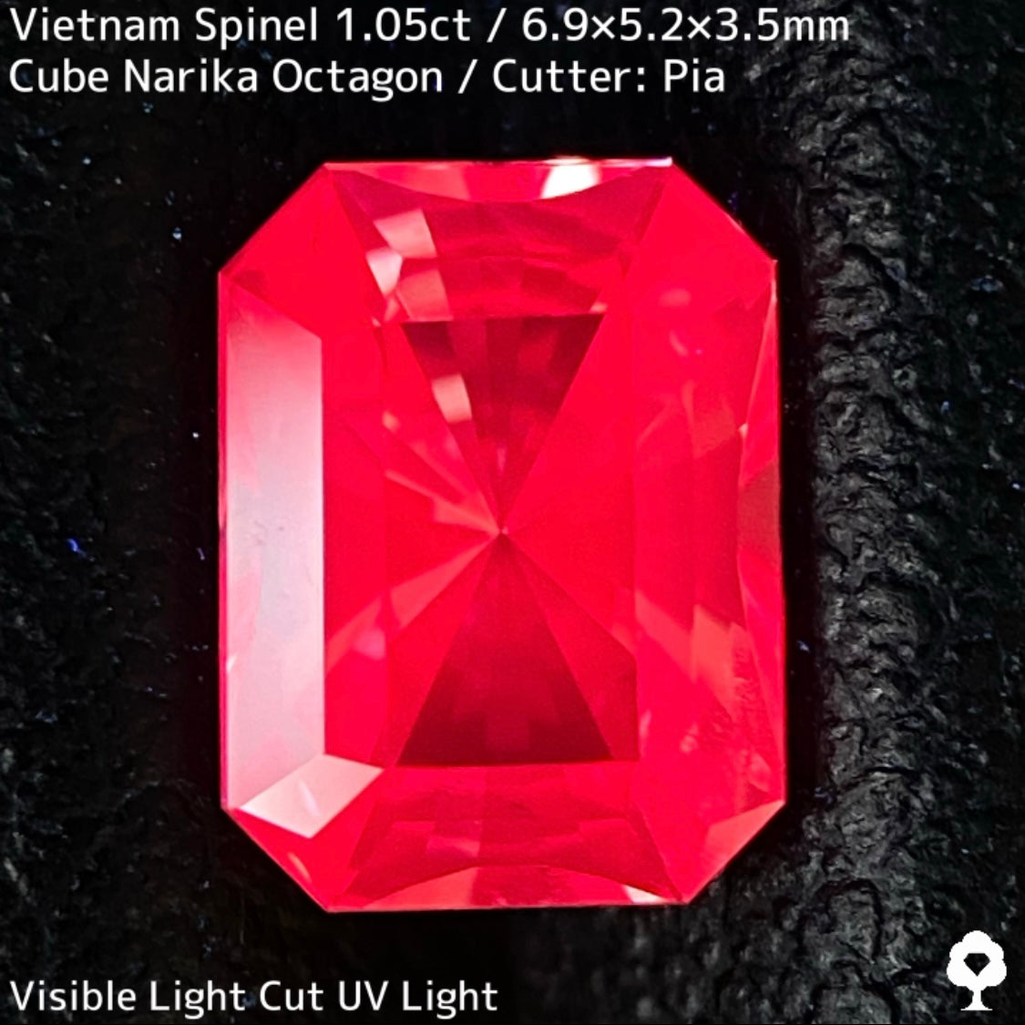 Spinel 1.056ct / Vietnam / Cube Narika "Made form rough stone”