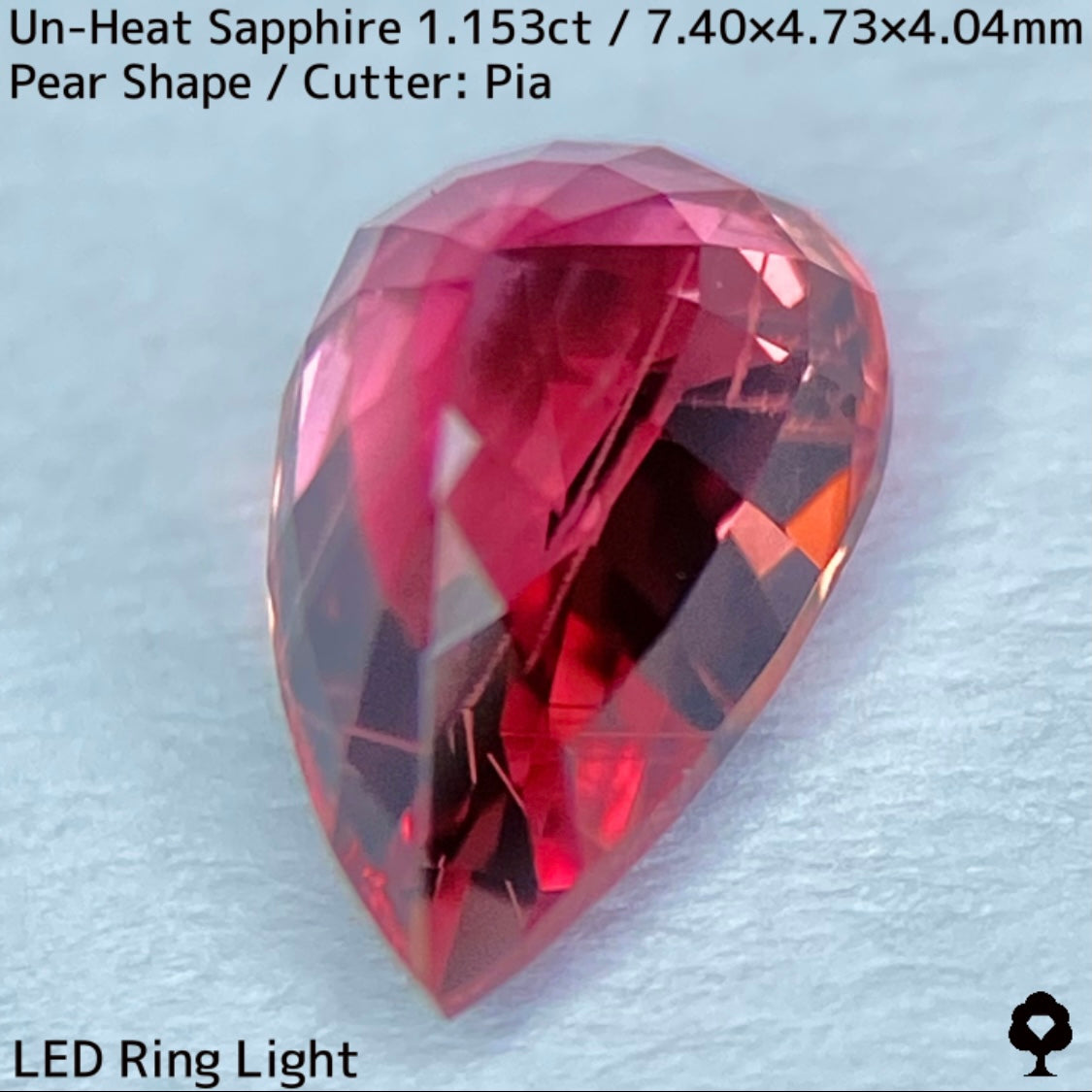 1.153ct unheated sapphire from Tanzania. Exquisite color and interesting needle inclusions like ruby, padparads, and impales.