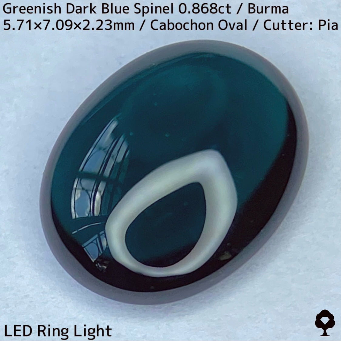Greenish Dark Blue Spinel 0.868ct / Burma