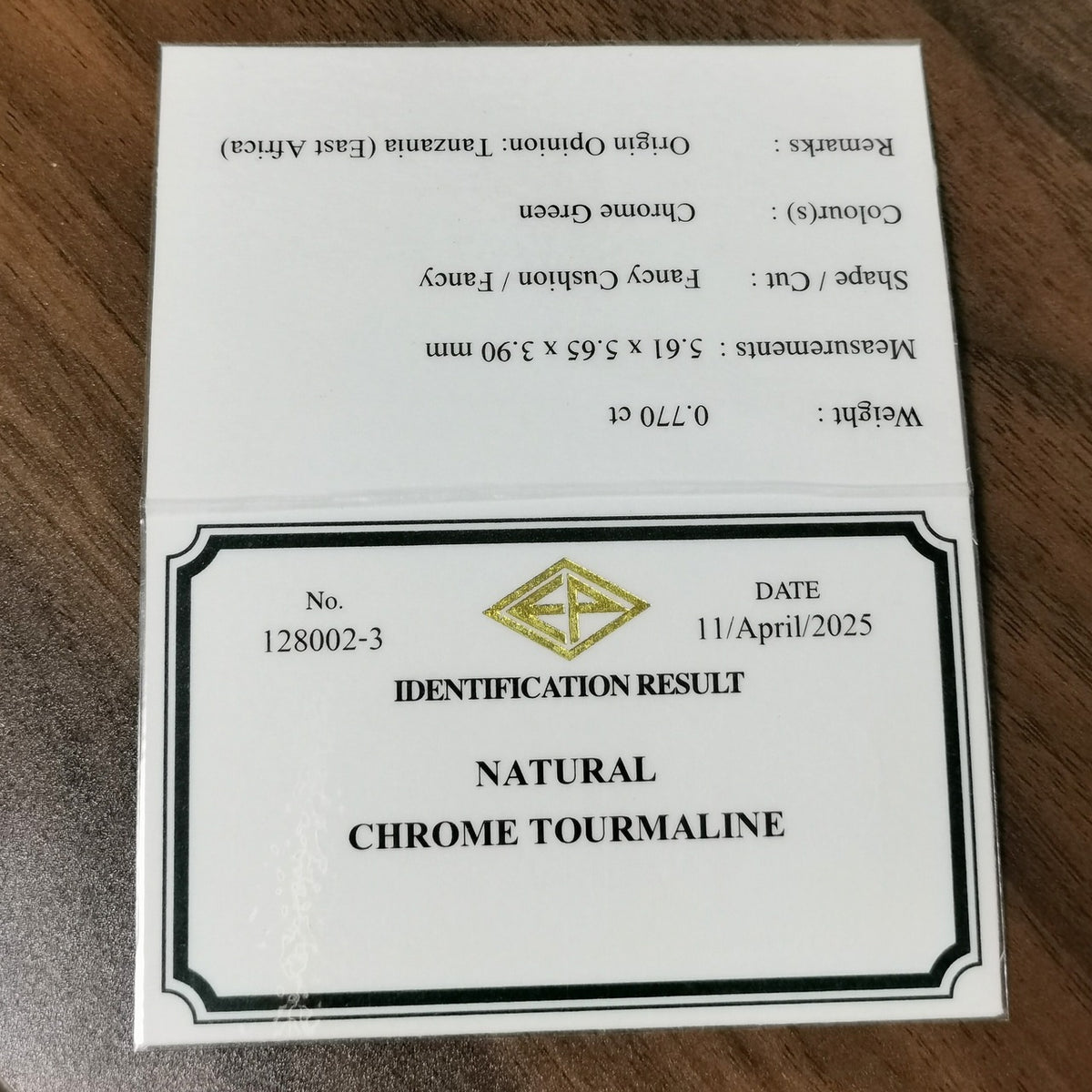Chrome Tourmaline 0.770ct / Tanzania