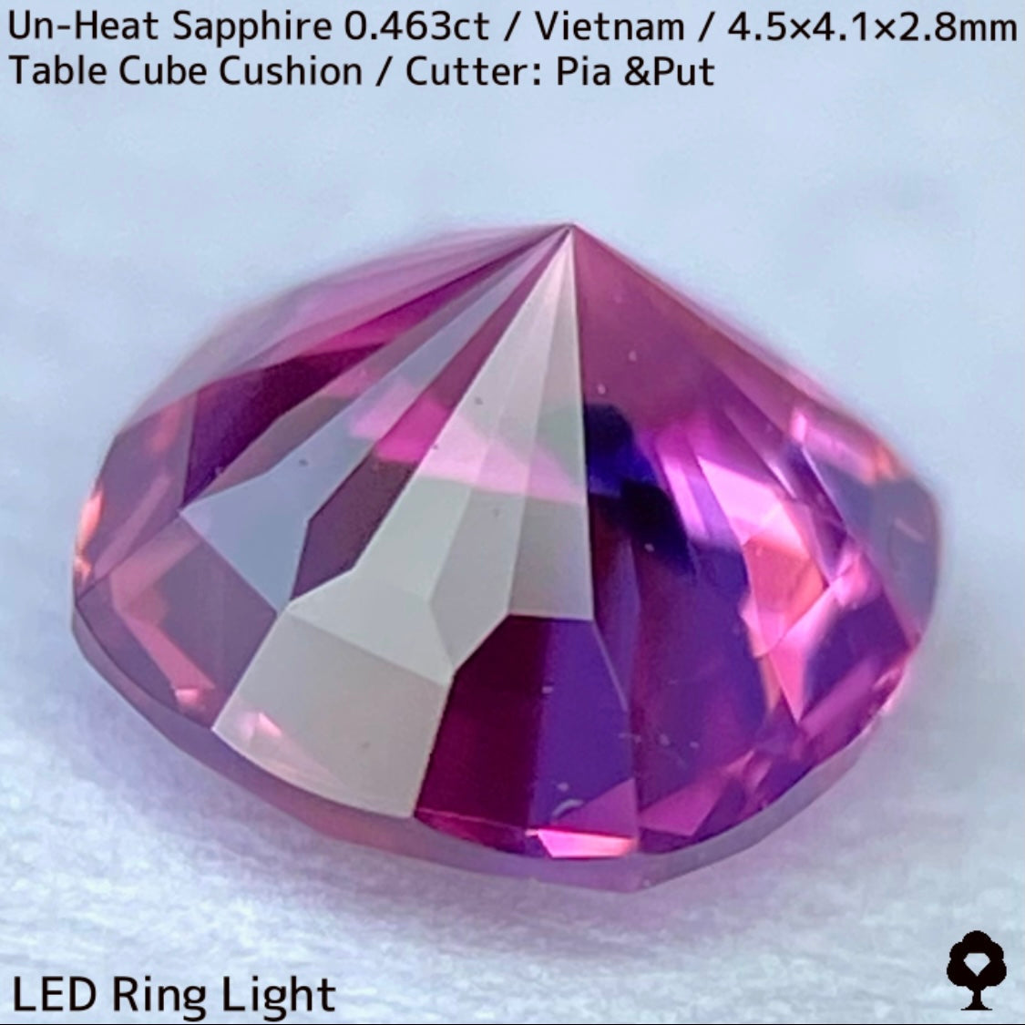 0.463ct unheated sapphire from Vietnam ★ Beautiful purplish pink like a Windsor sapphire, packed with the charm of Vietnamese sapphires