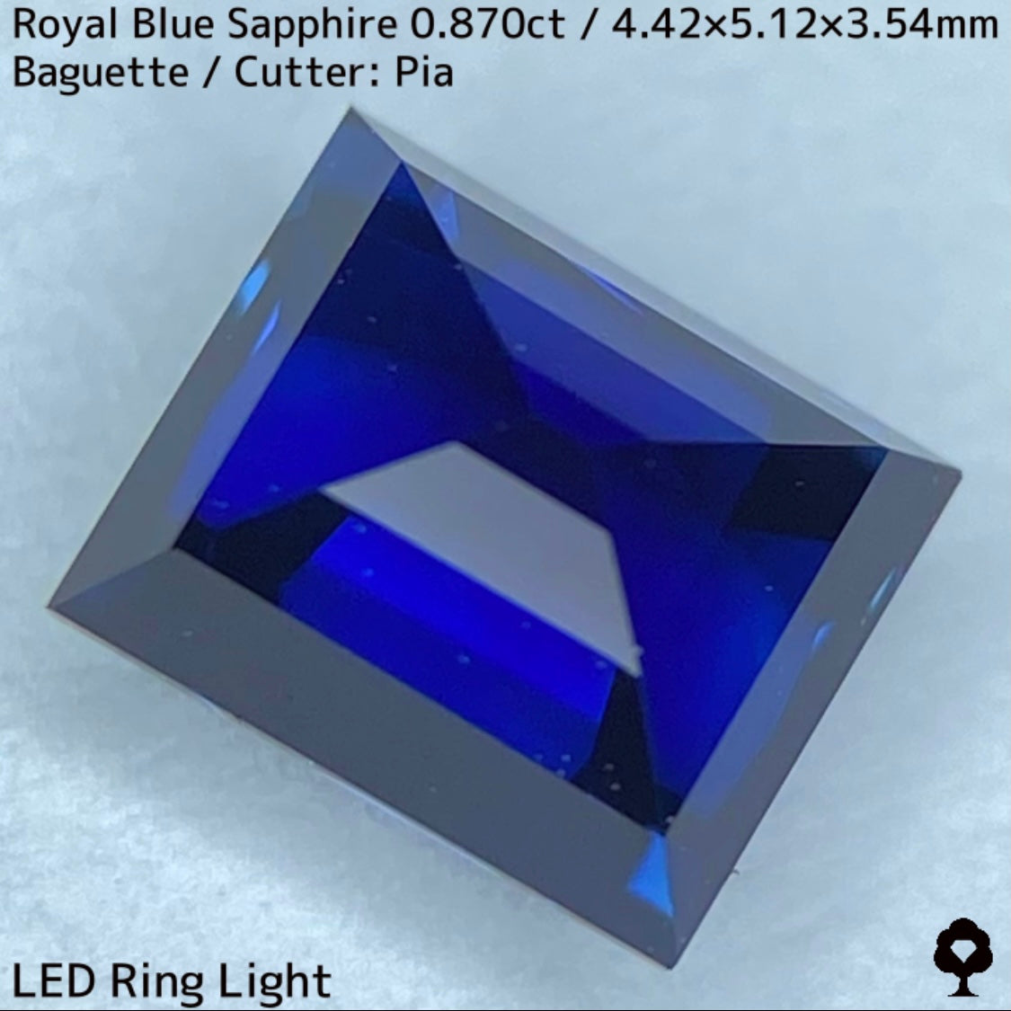 Ethiopian royal blue sapphire 0.870ct★A vivid royal blue emerges from a simple cut★Includes 1.79ct of rough stone