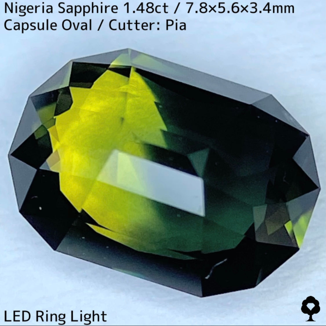 Yellow & Dark Green Sapphire 1.489ct / Nigeria