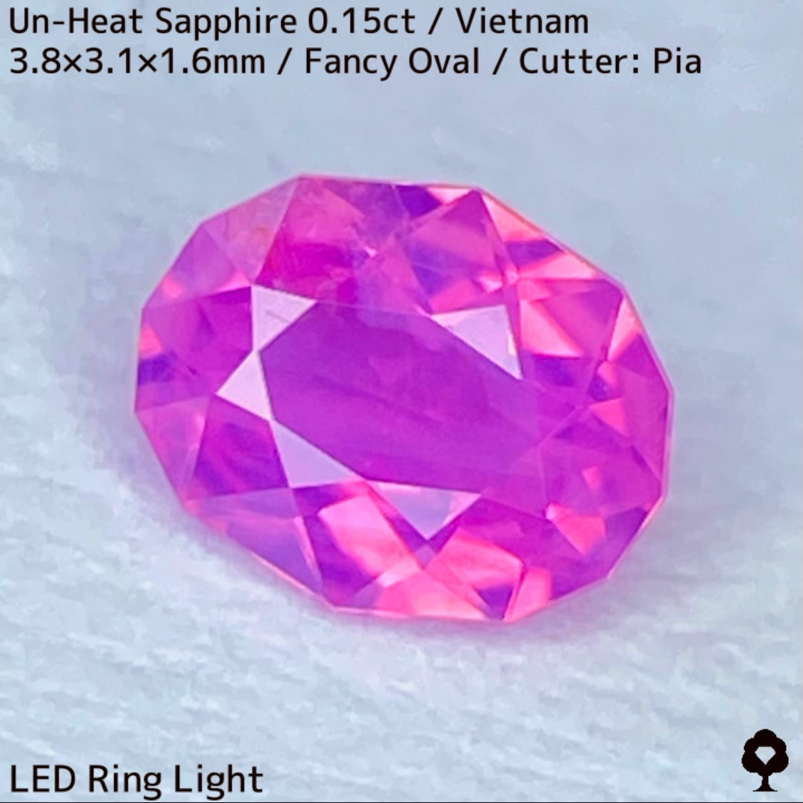 【ご当選者さま専用】ベトナム産非加熱サファイア0.15ct★小粒に詰まった美色ネオンシルキーピンクは必見