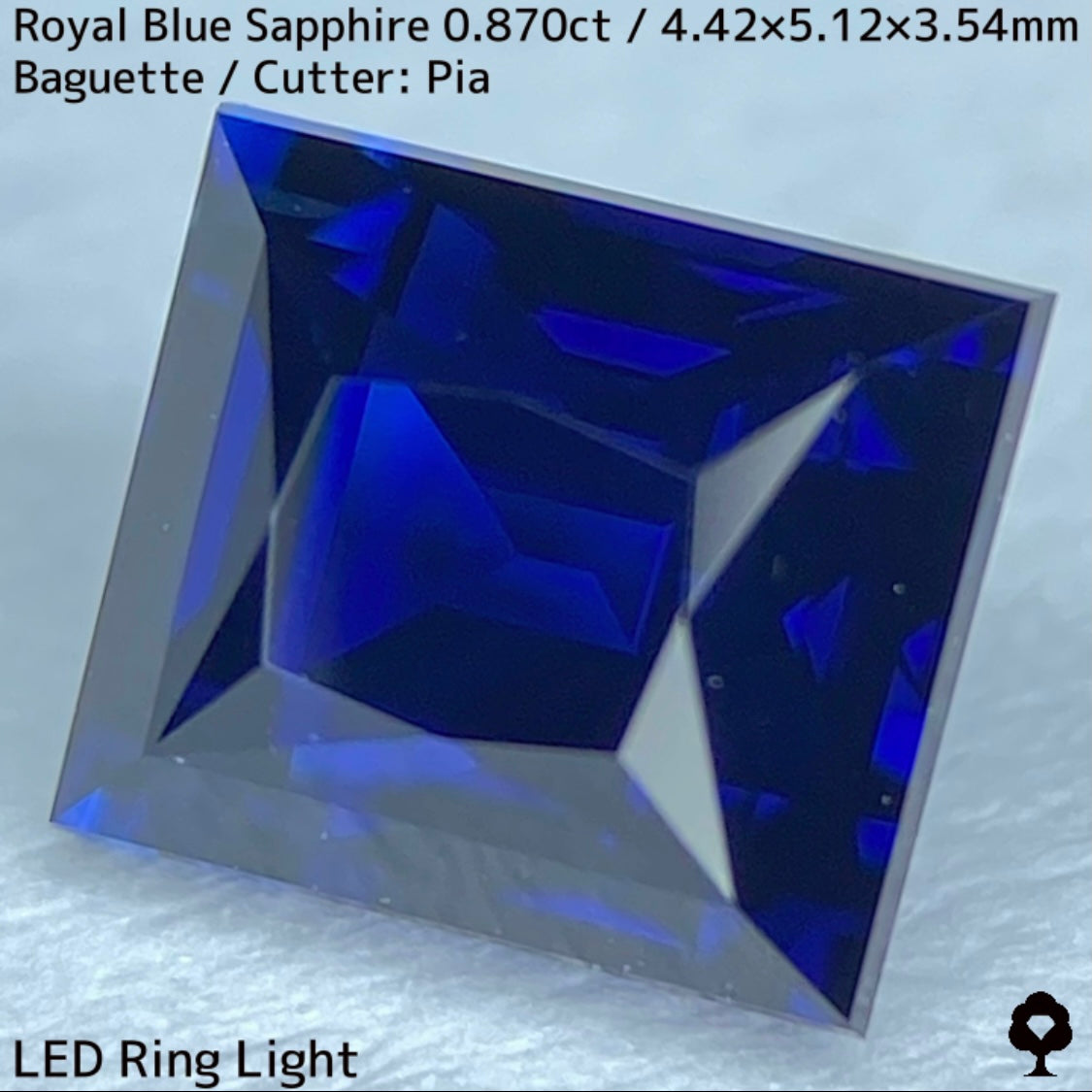 Ethiopian royal blue sapphire 0.870ct★A vivid royal blue emerges from a simple cut★Includes 1.79ct of rough stone