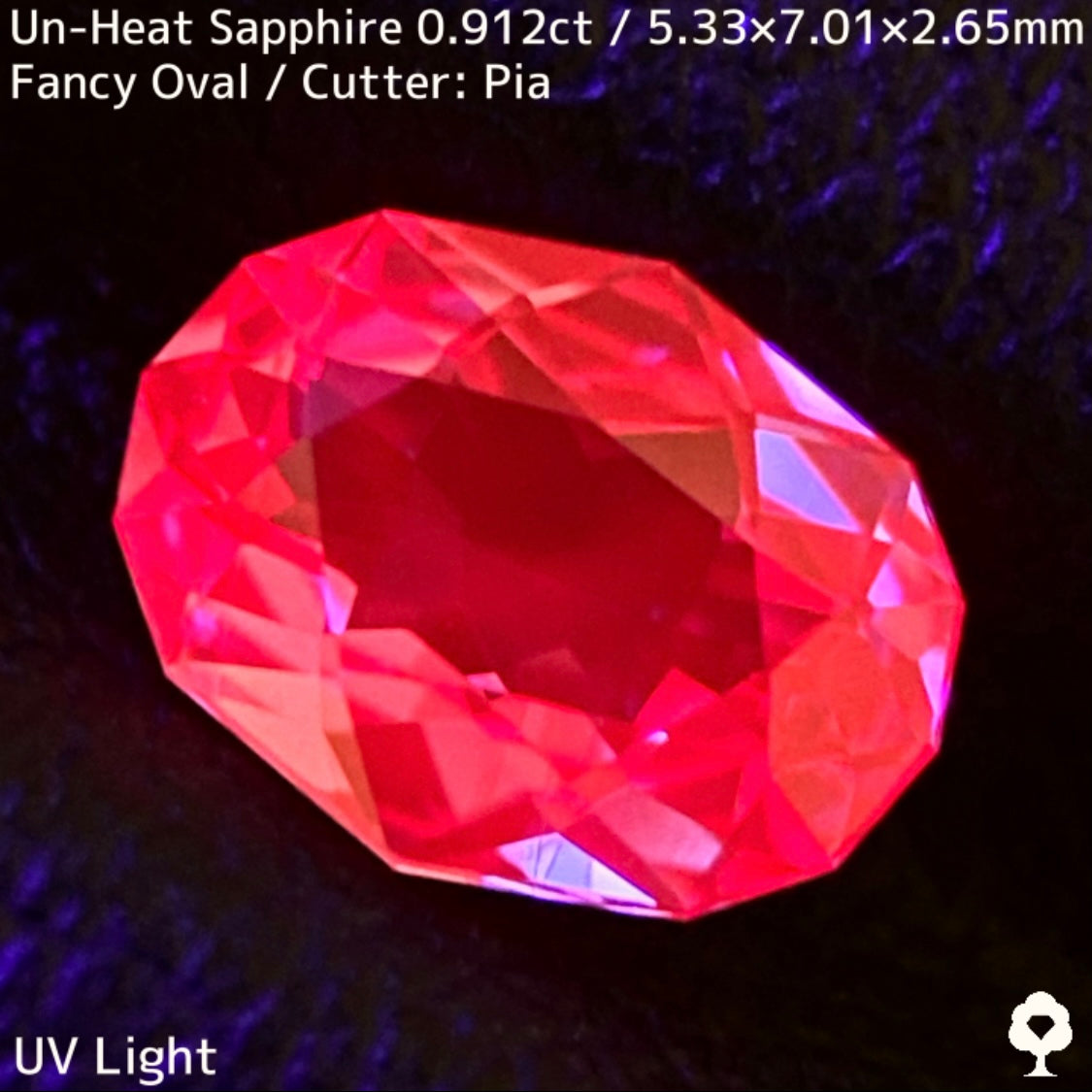 0.912ct unheated sapphire from Madagascar ★ A rare unheated pink with beautiful crystals and good color retention