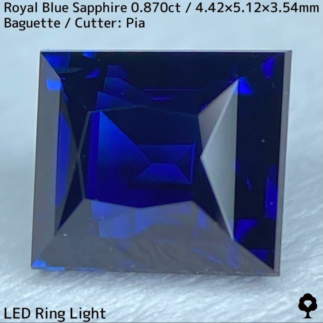 Ethiopian royal blue sapphire 0.870ct★A vivid royal blue emerges from a simple cut★Includes 1.79ct of rough stone