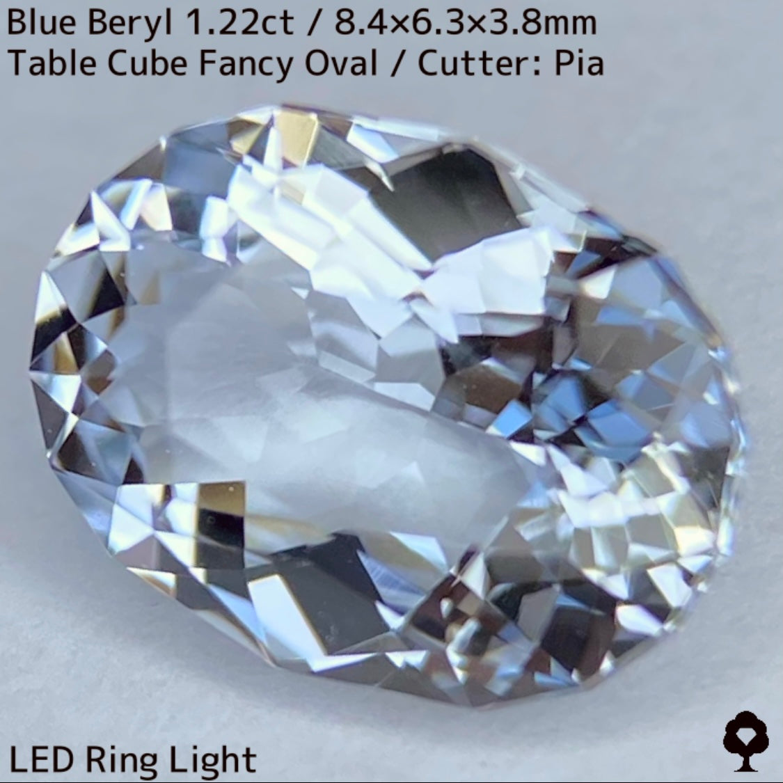 Blue beryl (Masichet) 1.22ct ★ Near colorless, incredibly transparent and sparkling beautiful crystal