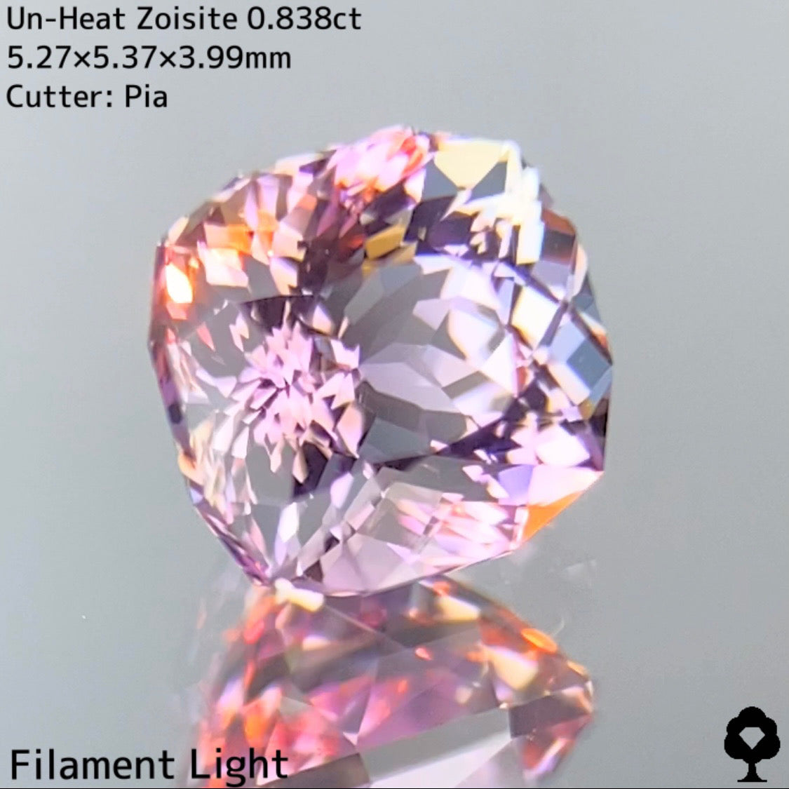 Un-Heat Pink Zoisite 0.838ct / Tanzania