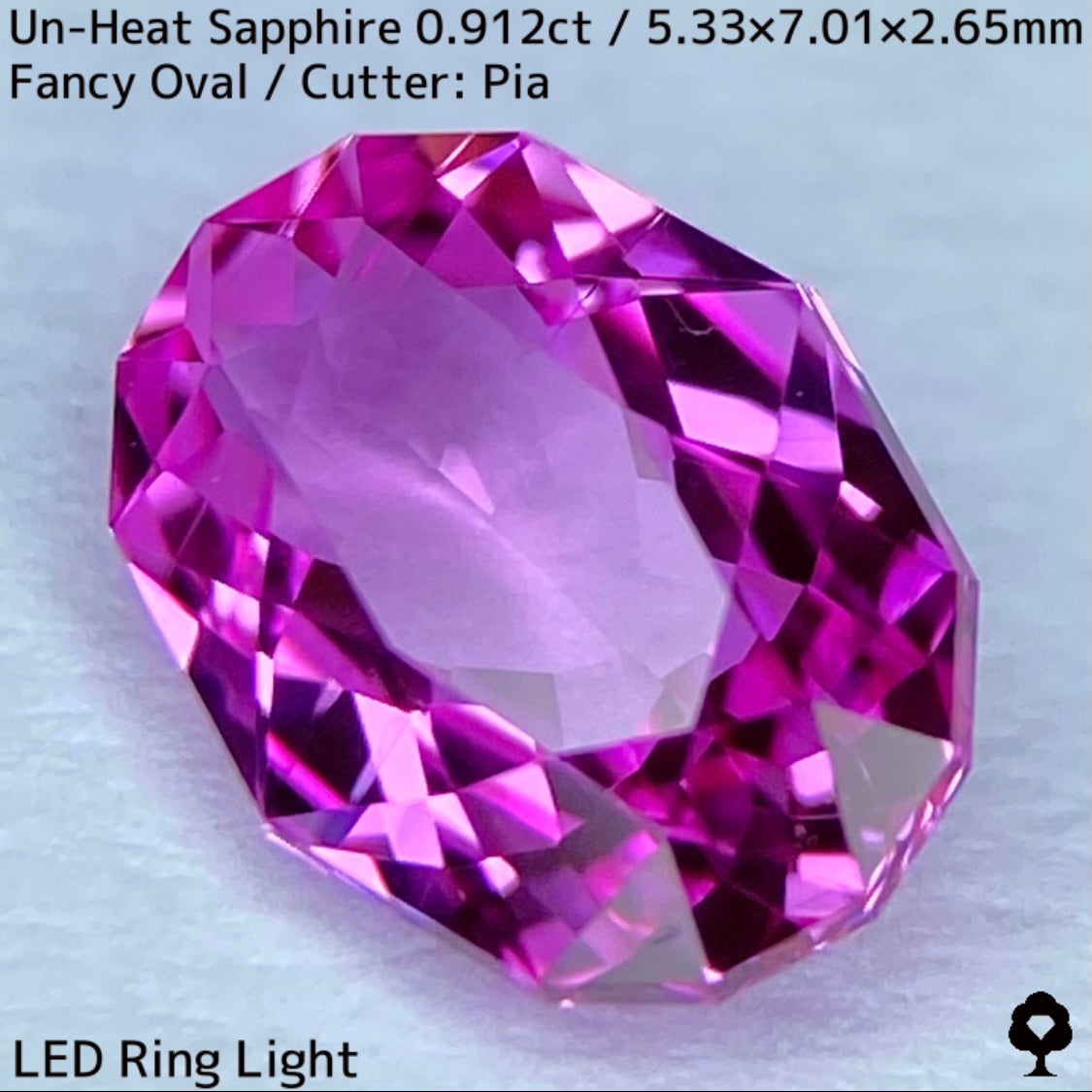 0.912ct unheated sapphire from Madagascar ★ A rare unheated pink with beautiful crystals and good color retention