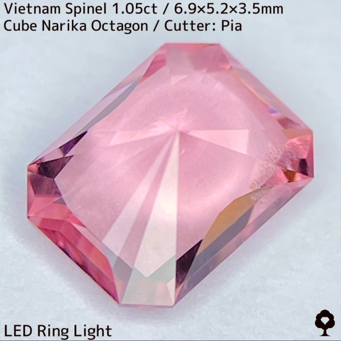 Spinel 1.056ct / Vietnam / Cube Narika "Made form rough stone”