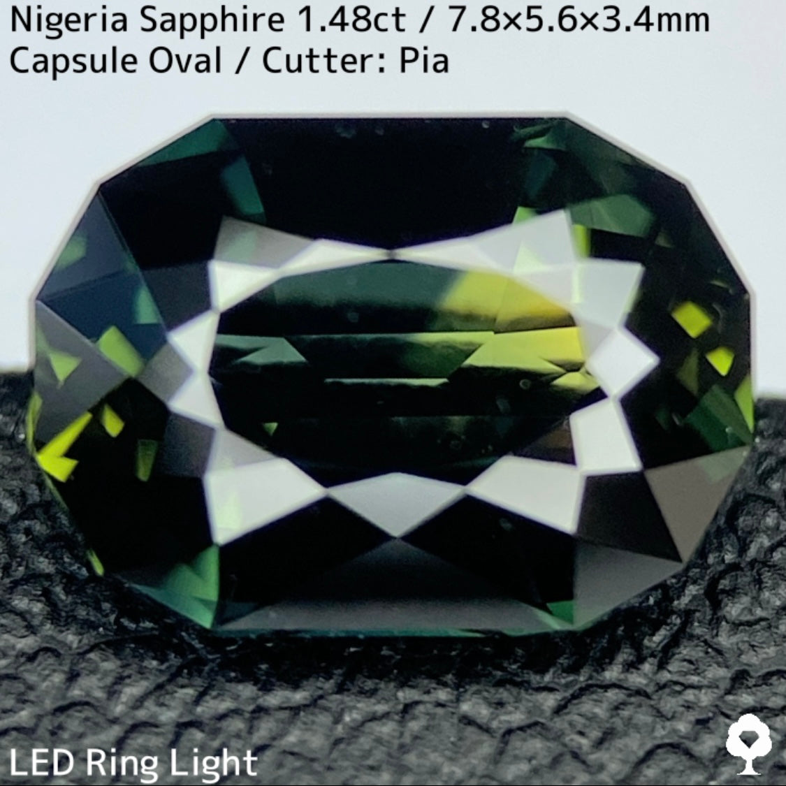 Yellow & Dark Green Sapphire 1.489ct / Nigeria