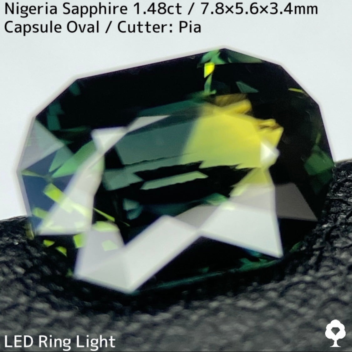 Yellow & Dark Green Sapphire 1.489ct / Nigeria