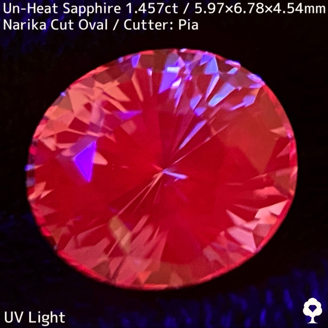 1.457ct unheated Sri Lankan sapphire ★ Unheated and rare, the classic pink color sparkles with a sharp Narika cut