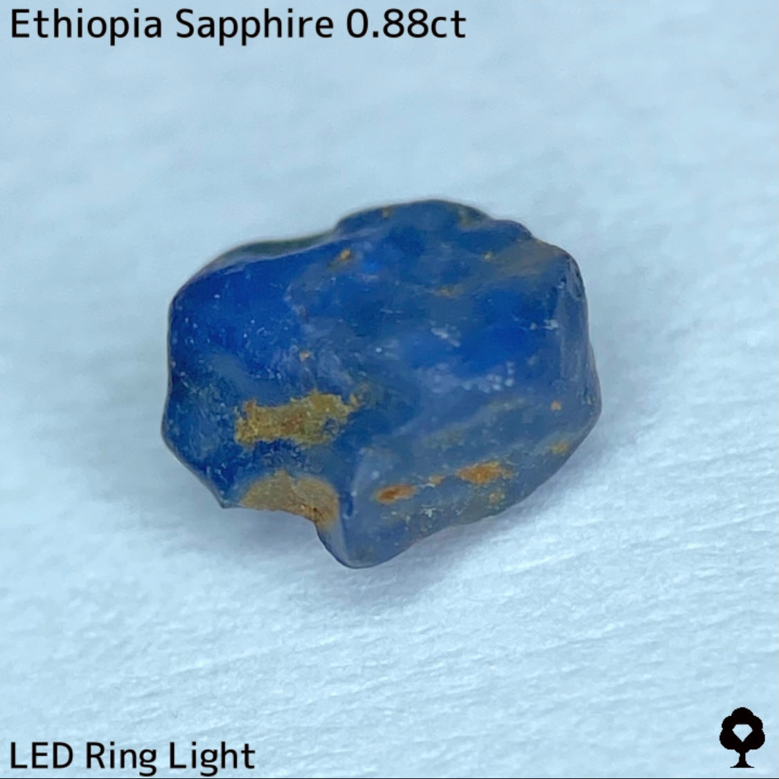 Ethiopian cornflower blue sapphire 0.369ct ★ Vivid and gorgeous, clear, beautiful crystal cut ★ Comes with 0.88ct rough stone