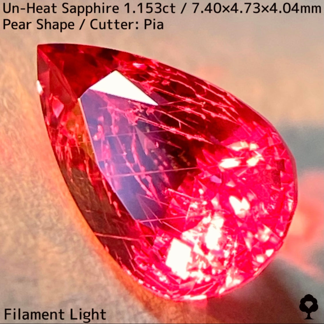 1.153ct unheated sapphire from Tanzania. Exquisite color and interesting needle inclusions like ruby, padparads, and impales.