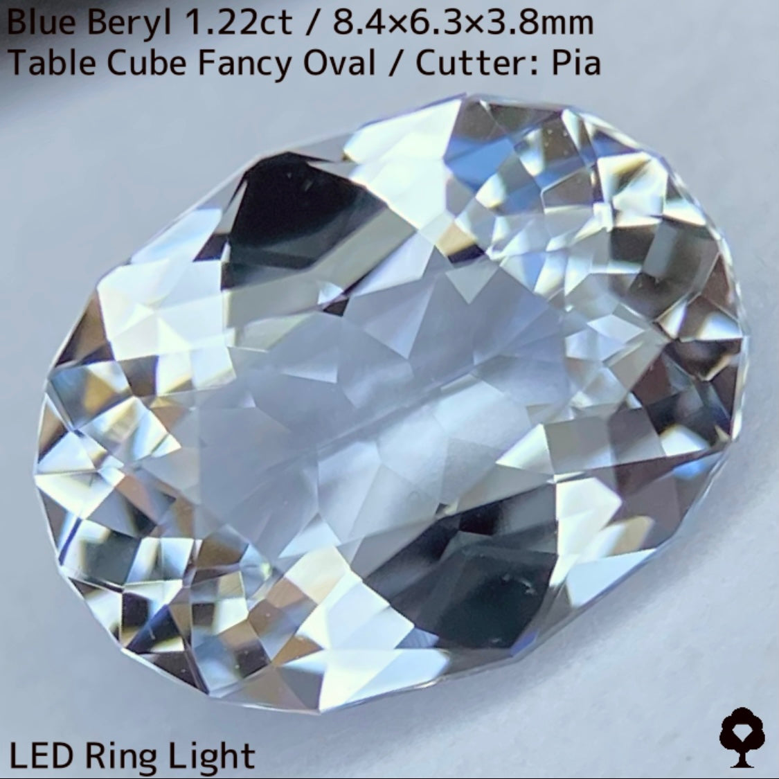 Blue beryl (Masichet) 1.22ct ★ Near colorless, incredibly transparent and sparkling beautiful crystal