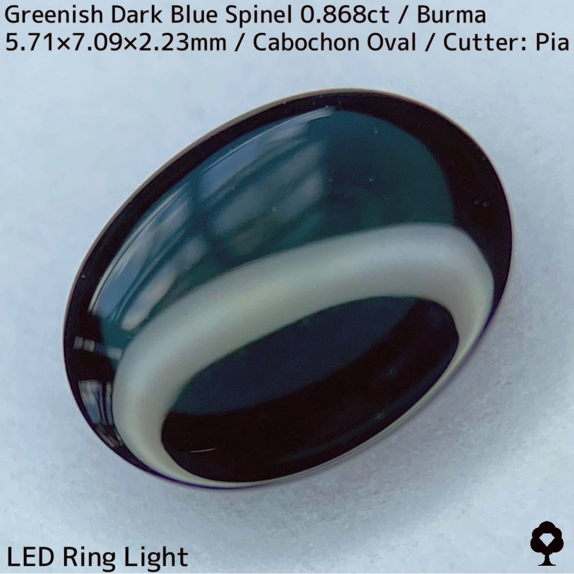 Greenish Dark Blue Spinel 0.868ct / Burma