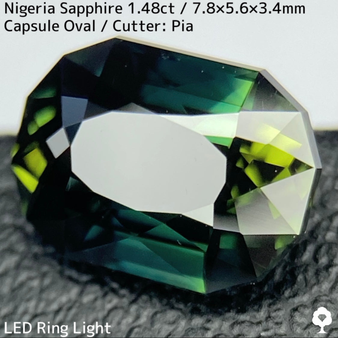 Yellow & Dark Green Sapphire 1.489ct / Nigeria