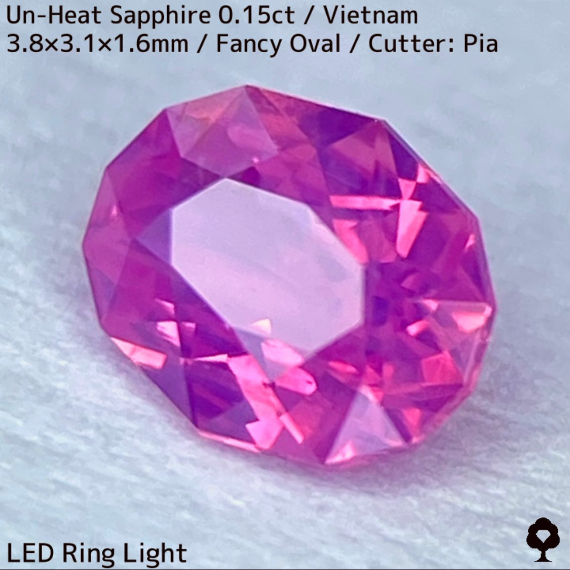 【ご当選者さま専用】ベトナム産非加熱サファイア0.15ct★小粒に詰まった美色ネオンシルキーピンクは必見