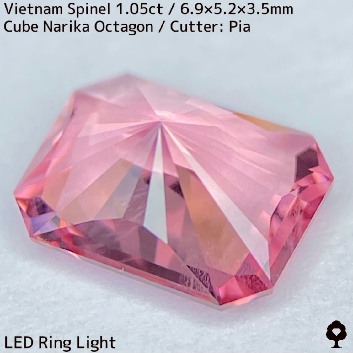Spinel 1.056ct / Vietnam / Cube Narika "Made form rough stone”