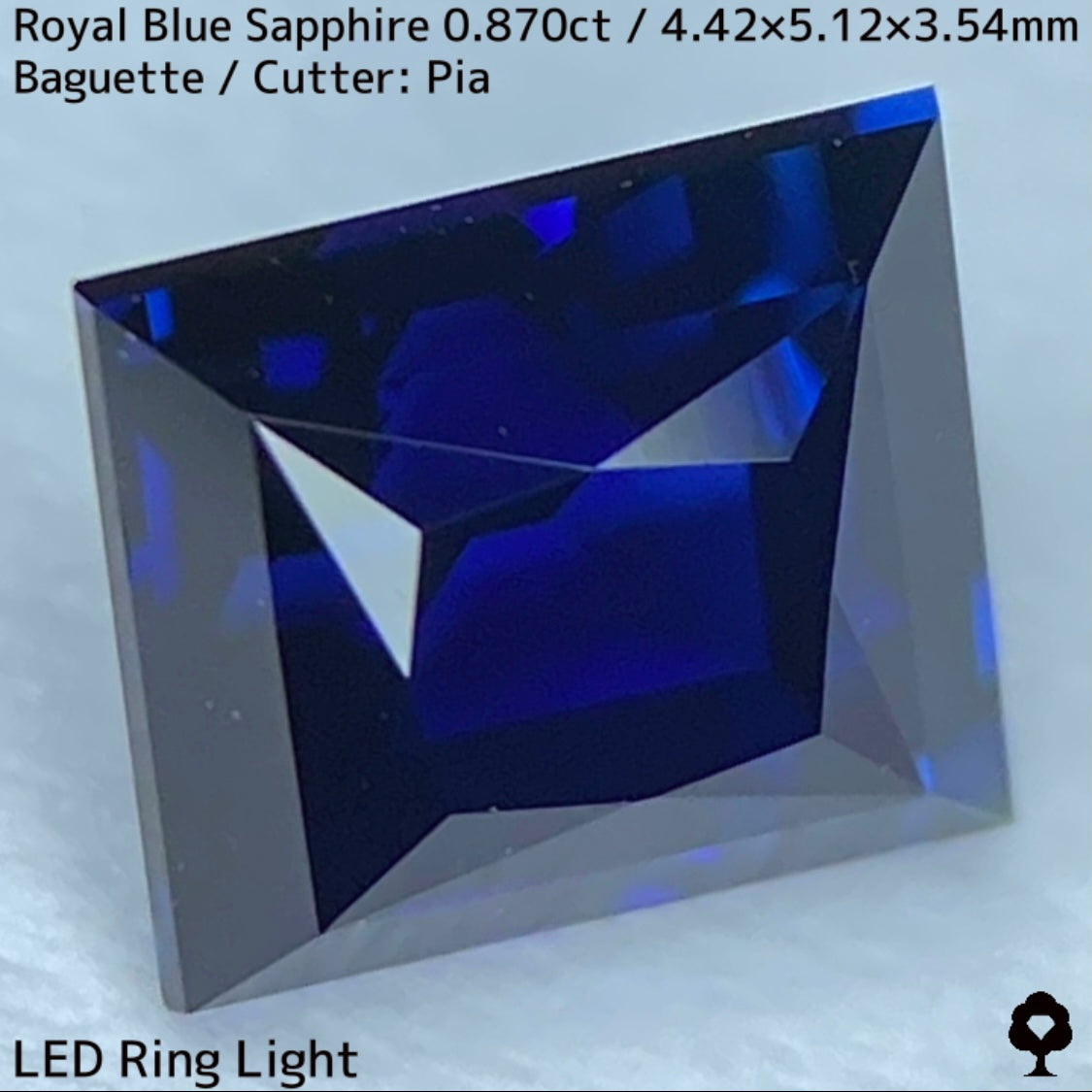 Ethiopian royal blue sapphire 0.870ct★A vivid royal blue emerges from a simple cut★Includes 1.79ct of rough stone