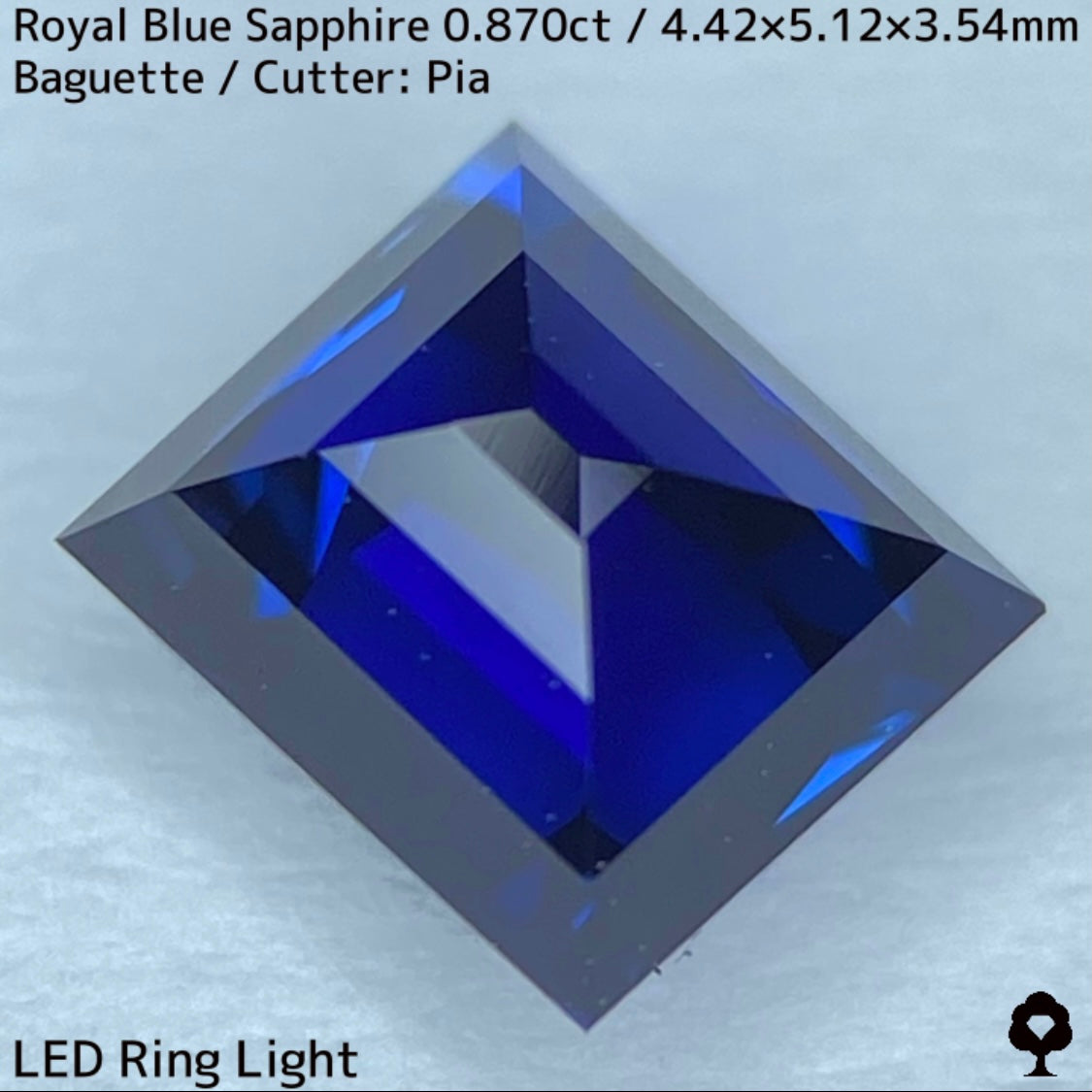 Ethiopian royal blue sapphire 0.870ct★A vivid royal blue emerges from a simple cut★Includes 1.79ct of rough stone