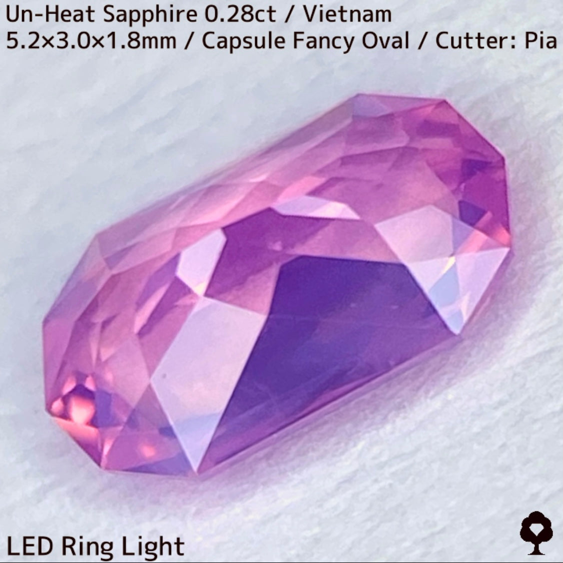 0.286ct unheated Vietnamese sapphire ★ From the silky pink that is synonymous with Vietnamese sapphires to a neon gold sparkle