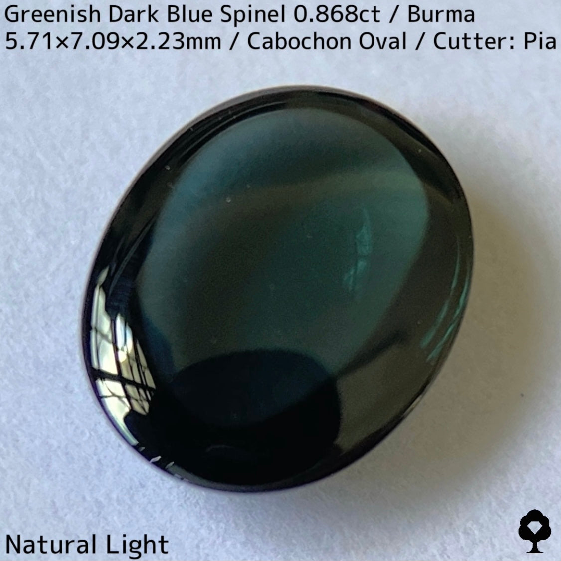 Greenish Dark Blue Spinel 0.868ct / Burma