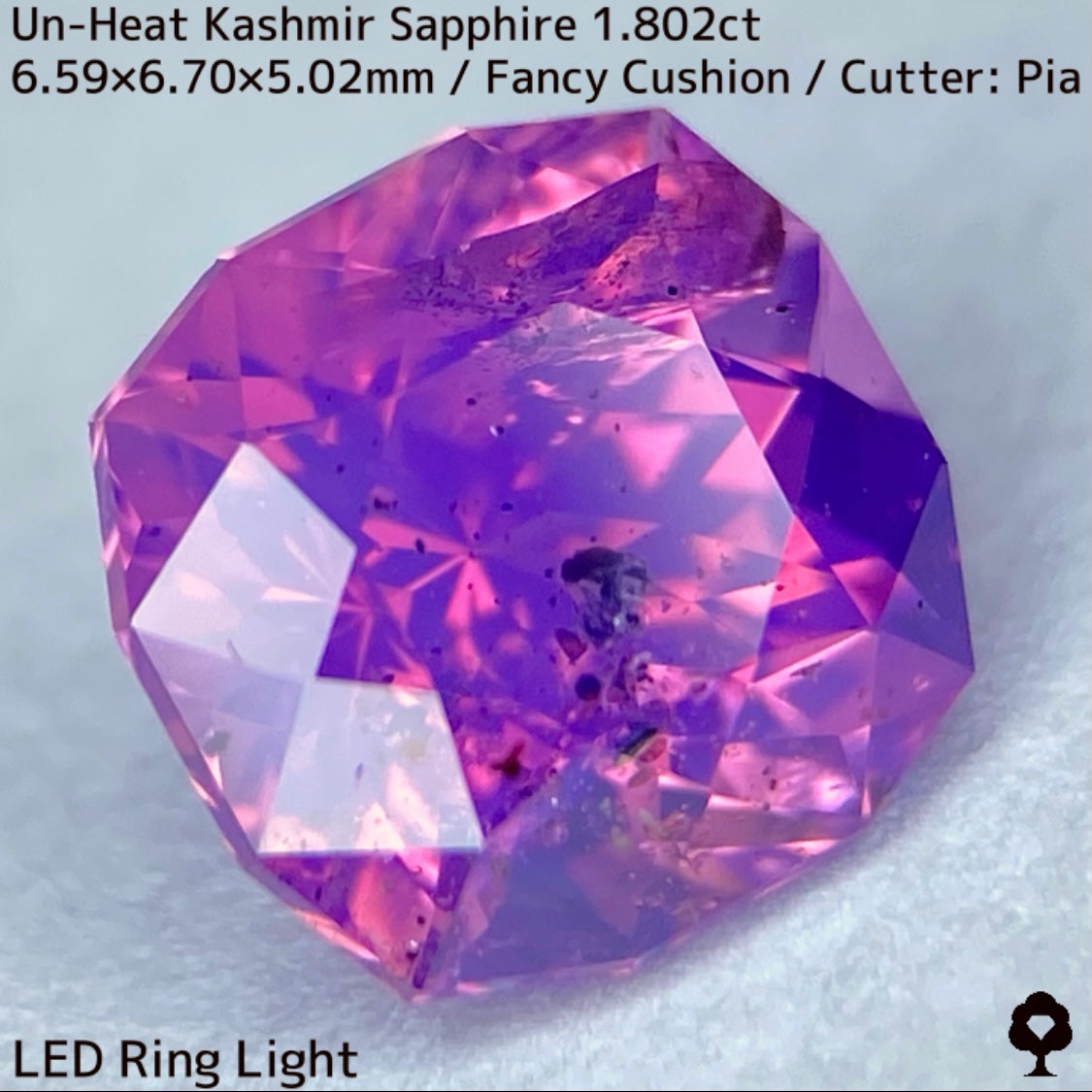 Unheated Kashmir sapphire from Pakistan 1.802ct ★ Enjoy this rare Kashmir masterpiece in a variety of light sources