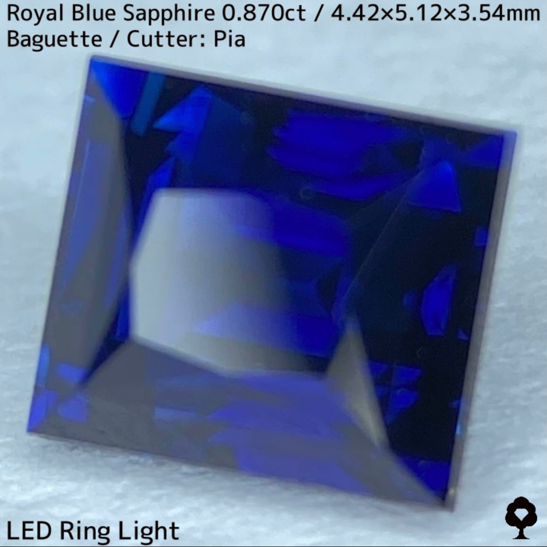 Ethiopian royal blue sapphire 0.870ct★A vivid royal blue emerges from a simple cut★Includes 1.79ct of rough stone