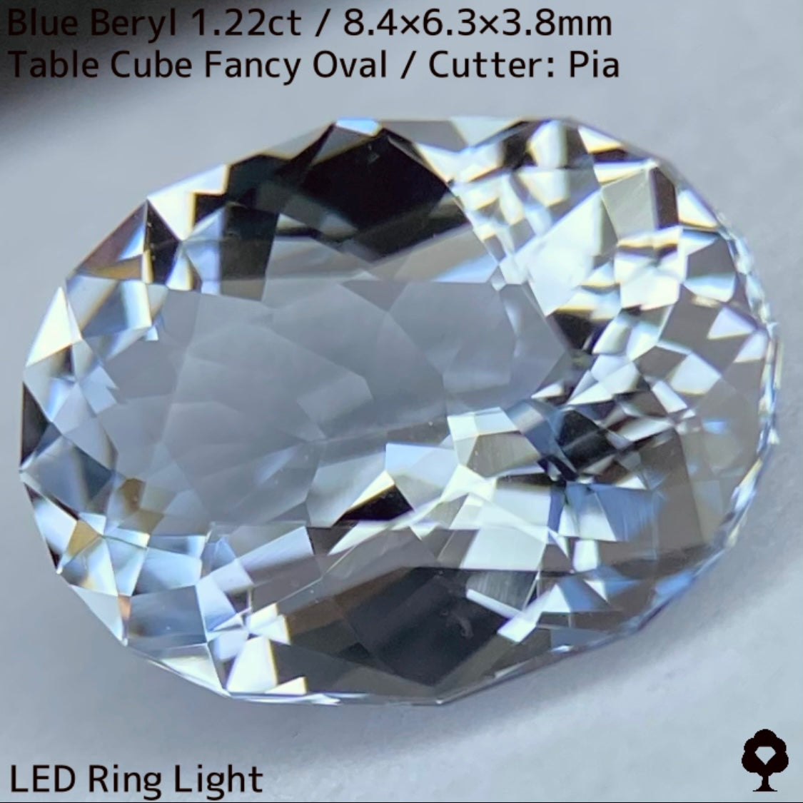 Blue beryl (Masichet) 1.22ct ★ Near colorless, incredibly transparent and sparkling beautiful crystal