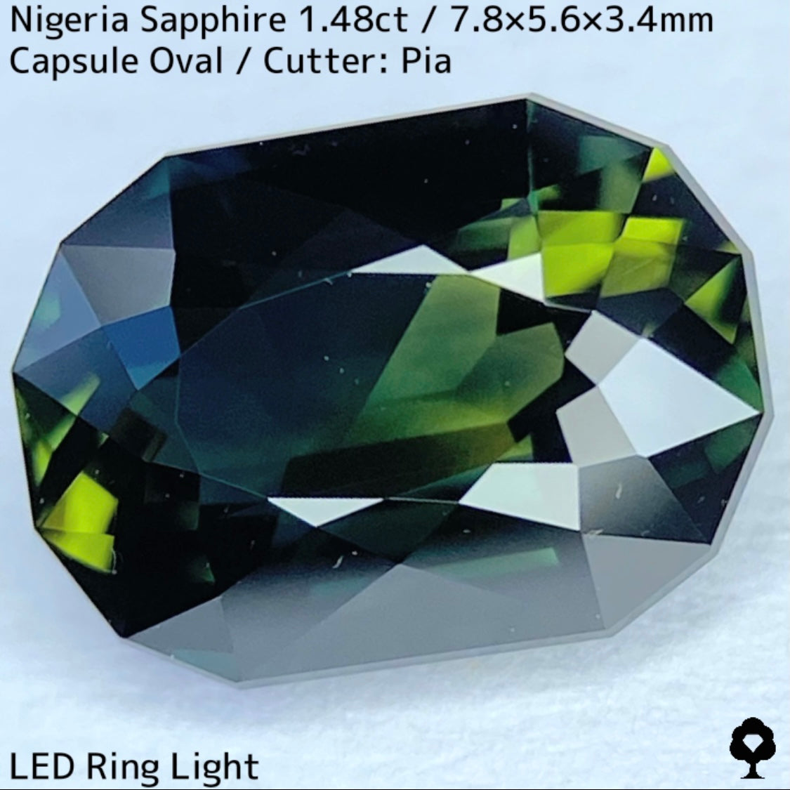 Yellow & Dark Green Sapphire 1.489ct / Nigeria