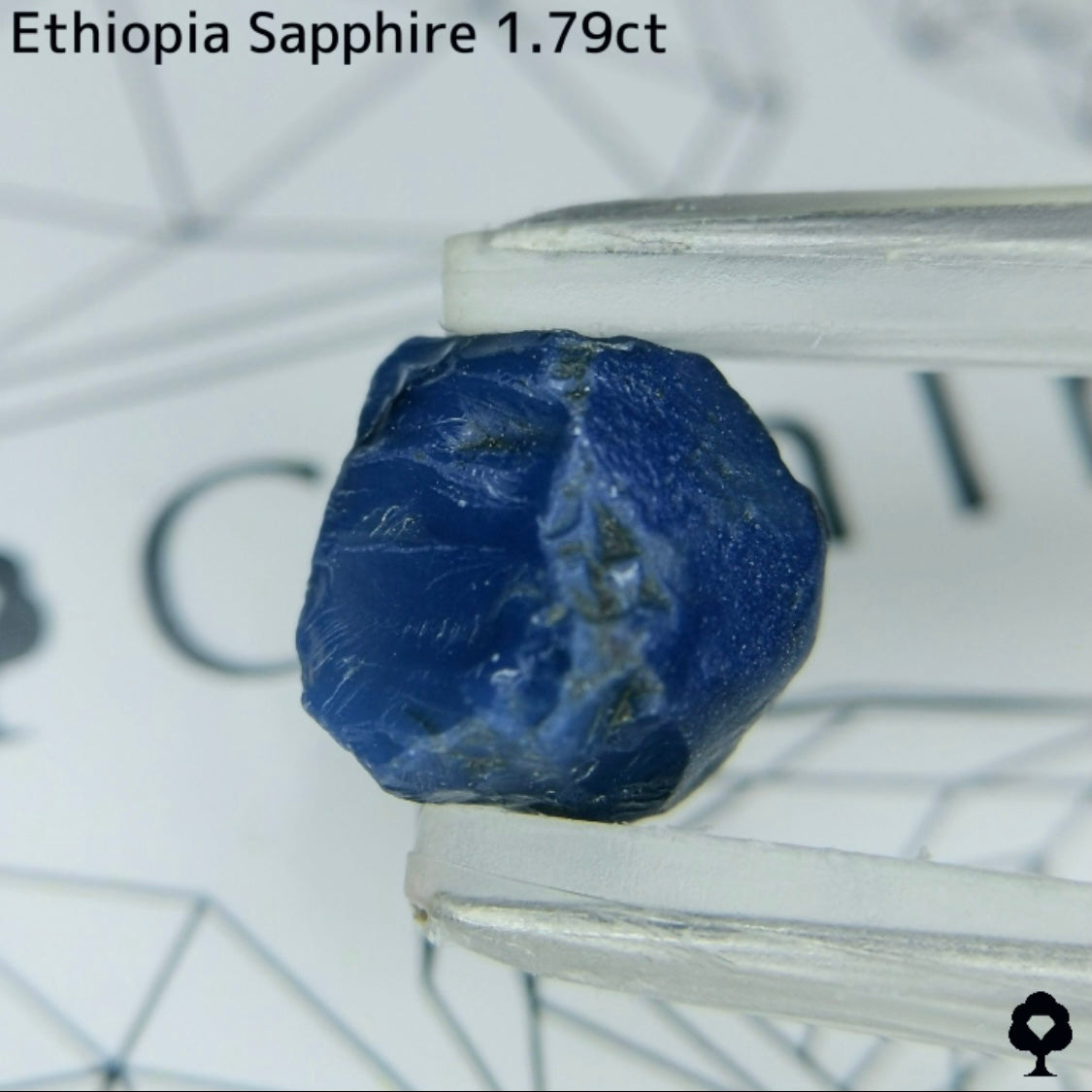 Ethiopian royal blue sapphire 0.870ct★A vivid royal blue emerges from a simple cut★Includes 1.79ct of rough stone