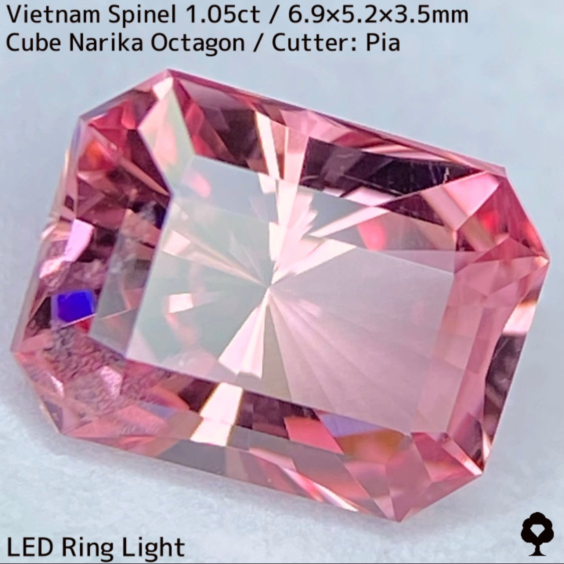 Spinel 1.056ct / Vietnam / Cube Narika "Made form rough stone”