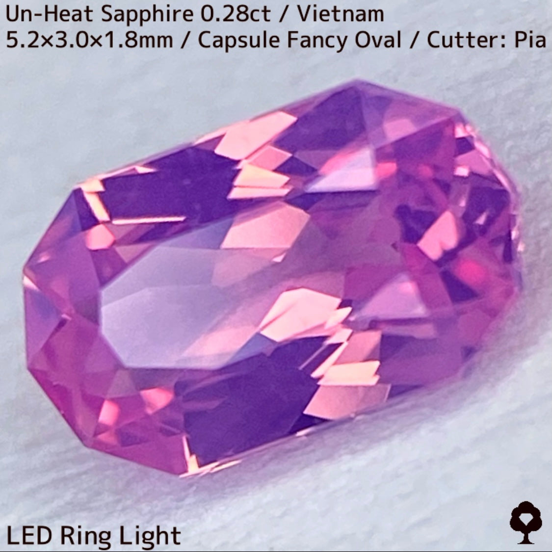 0.286ct unheated Vietnamese sapphire ★ From the silky pink that is synonymous with Vietnamese sapphires to a neon gold sparkle