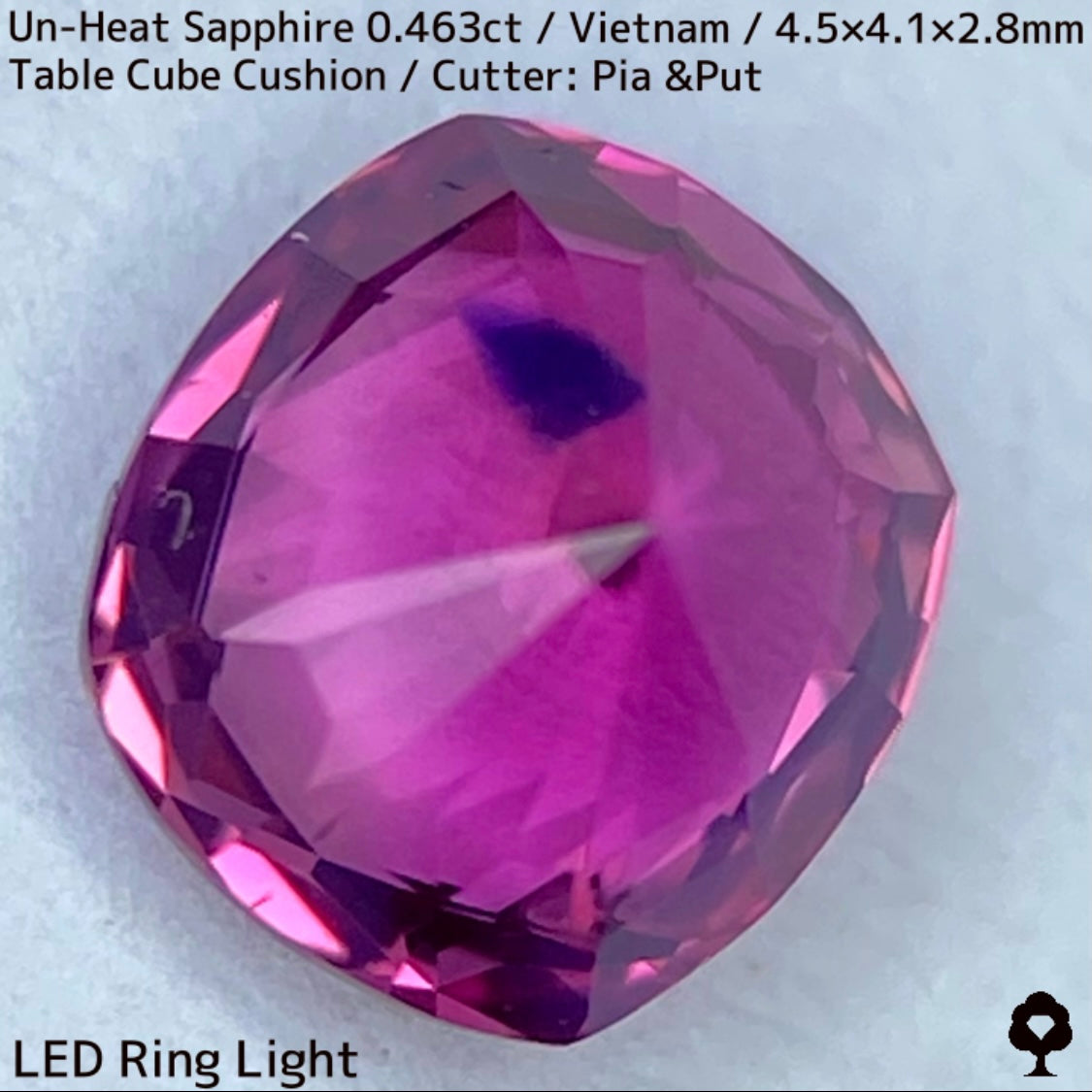 0.463ct unheated sapphire from Vietnam ★ Beautiful purplish pink like a Windsor sapphire, packed with the charm of Vietnamese sapphires