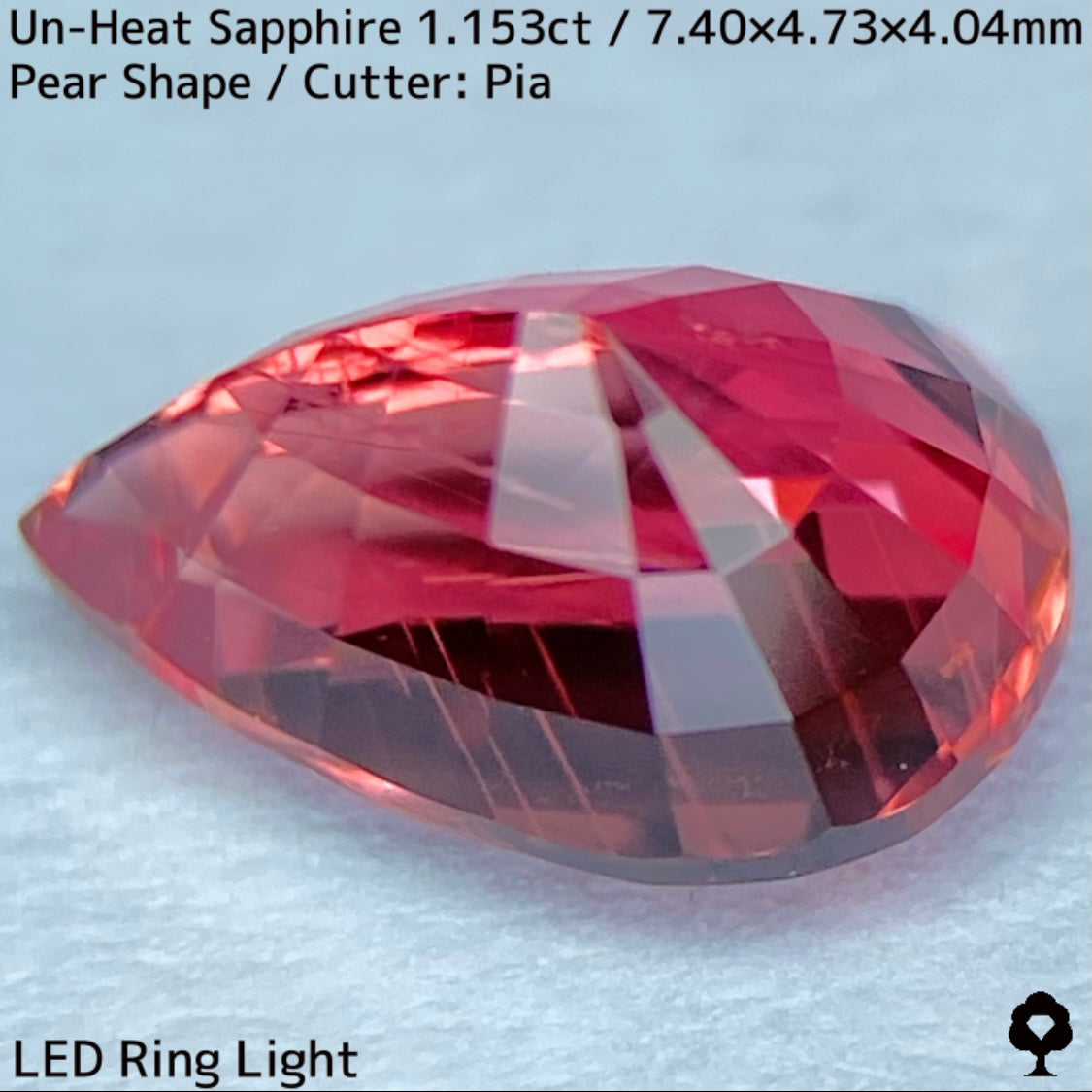 1.153ct unheated sapphire from Tanzania. Exquisite color and interesting needle inclusions like ruby, padparads, and impales.