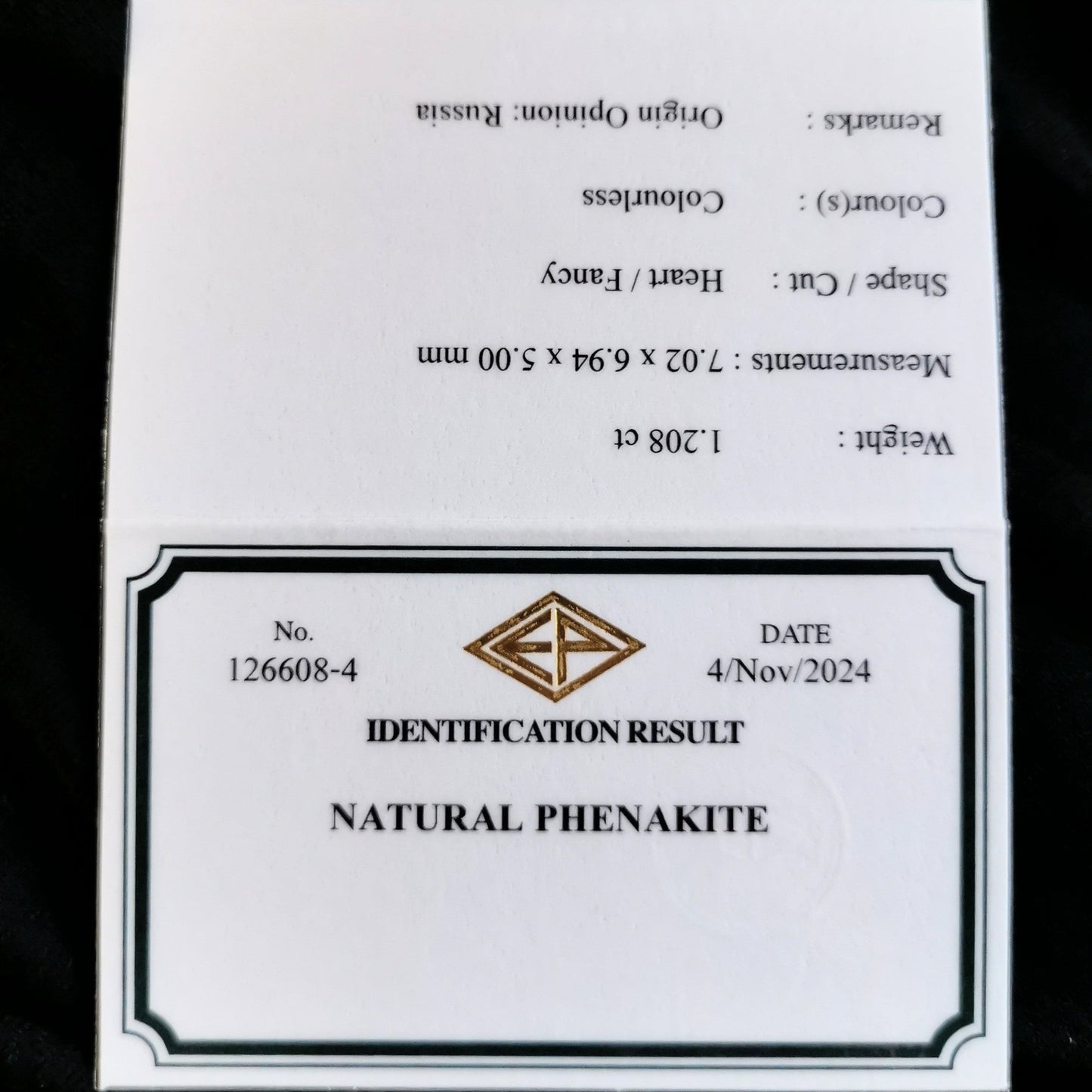 Phenakite 1.208ct / Russia