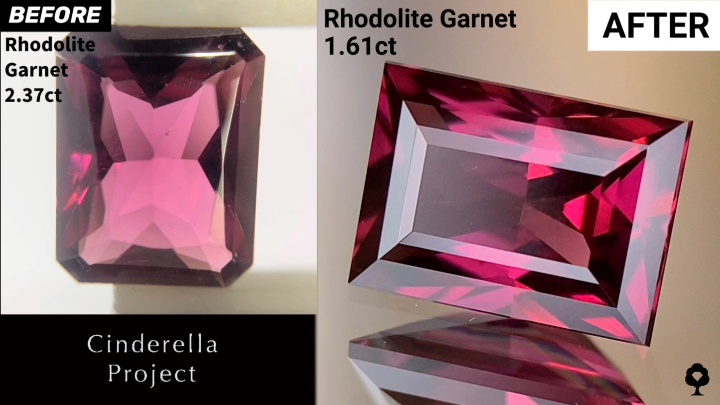 【Cinderella Project】Rhodolite Garnet 2.37ct→1.61ct