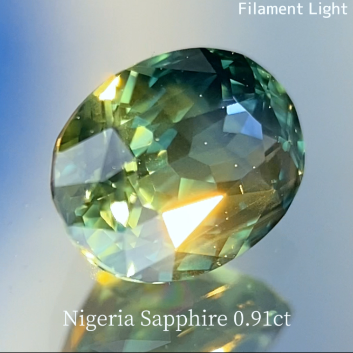Greenish Blue Sapphire 0.922ct / Nigeria
